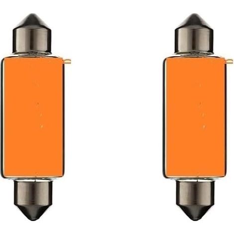 2x Ampoule SV8.5 21W 15X44 ORANGE 12V voiture moto scooter réparation changement éclairage