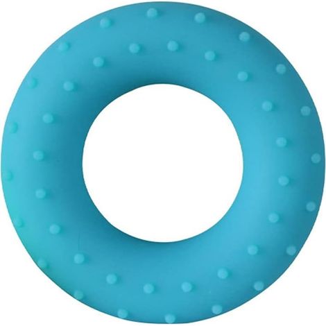 Anneau de préhension en silicone pour point d'appui, anneau de relaxation musculaire, anneau en O pour la rééducation des doigts et des mains, bleu (1/4)