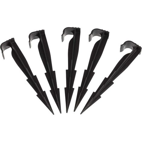 Lot de 100 AquaPEG piquets de Fixation pour Ligne d'égouttement, tuyaux d'irrigation et tuyaux gouteurs (1/4)