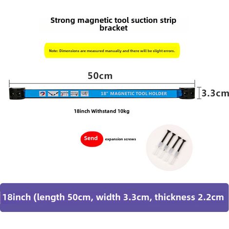 Bande magnétique puissante pour outils, autocollant magnétique, aimant pour quincaillerie, couteaux, ustensiles de cuisine, produits en fer, support magnétique pour outils (porte-outils magnétique de  (1/5)