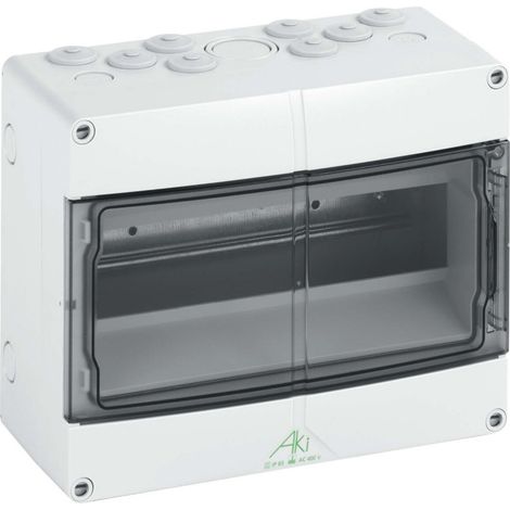 Spelsberg 73641201 Aki 12 Kleinverteiler Aufputz Anzahl Teilungen = 12 Anzahl Reihen = 1 Inhalt 1 St (1/2)