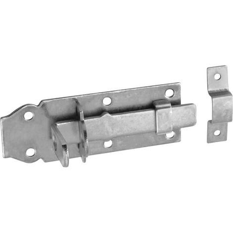 Verrou droit - Serrure de porte - Serrure de porte de jardin - Verrou de porte - 120 x 45 x 5,0 mm - Verrou pour cadenas - Verrou coulissant (1/5)