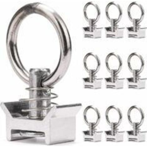 10 x Single pins with ring, 1000 kg, aircraft tie-down pins for aircraft tie-down rail, anchor pin ring (1/4)