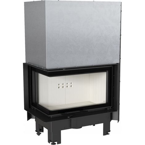 Kamineinsatz aus Stahl KRATKI MBM links 10 kW Ø 200 mit Schiebetür mit Türfeder (1/5)