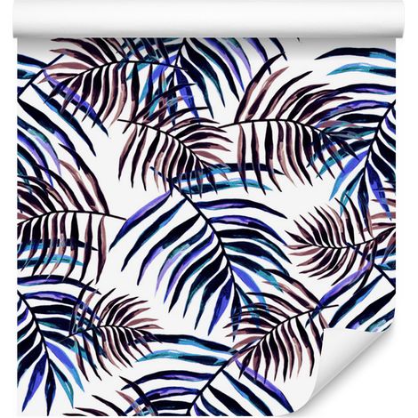 Papier peint à motifs de feuilles de palmier colorées pour salon et chambre 50x1000 cm (1/5)