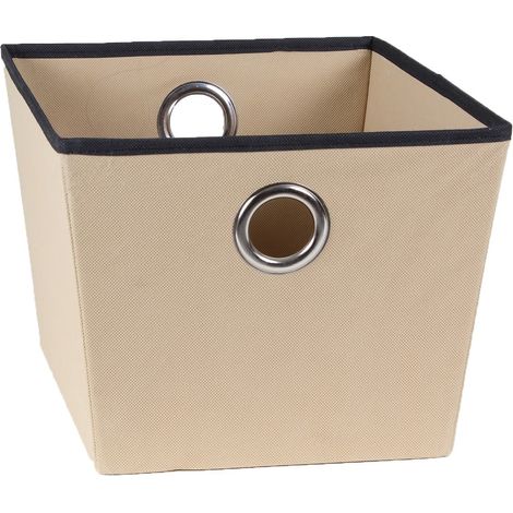 CALICOSY - Corbeille beige en tissu avec oeillet