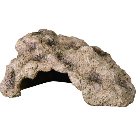 Grotta in pietra a forma di corno per rettili, dimensioni 29x19x12 cm. (1/2)