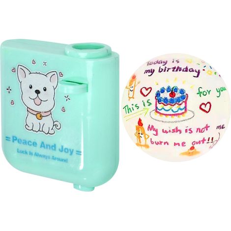 Projecteur d'Anniversaire Mini Lampe de Projection Portable pour Enfants - Lumière Verte Ronde (1/2)
