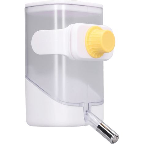Distributeur d'Eau Suspendu pour Chat et Chien, Abreuvoir Automatique en Acier Inoxydable pour Lapin, Cage à Bille Blanche (1/5)