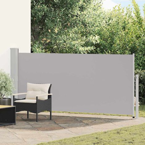 Auvent latéral rétractable - Auvent de jardin Soleil imperméable 140 x 300 cm Gris BV715893 - BonneVie (1/5)