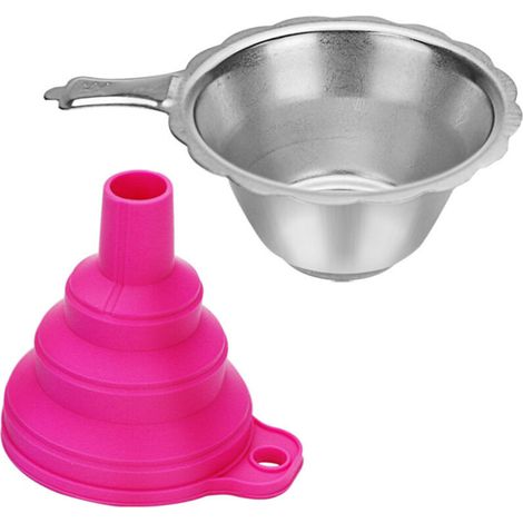 Accessoires d'imprimante 3D Entonnoir en silicone pliable Filtre en résine en acier inoxydable Bouteille arrière en résine pour Anycubic Photon Sparkmaker Kelant Orbeat D100 Sla Imprimante 3D Rose