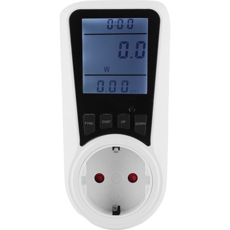 Prise de mesure électrique LCD, moniteur de consommation d'énergie AC230V EU, testeur de tension et courant, compteur de puissance 16A Max. (1/5)
