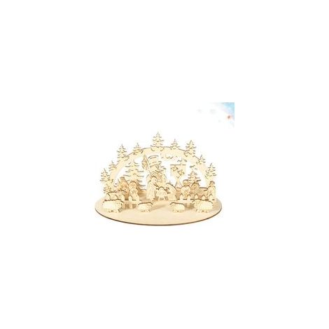 Ornement en bois crèche de Noël pour bureau, décoration festival – (1/5)