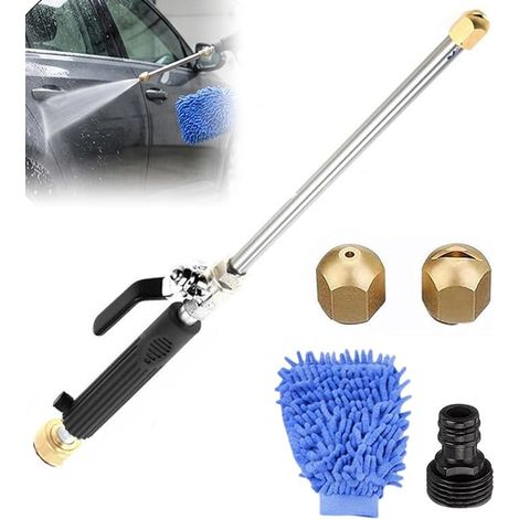 Tête Haute Pression pour Tuyau d'Arrosage – Kit de Lance Pulvérisateur avec Buses Ronde (1/4)