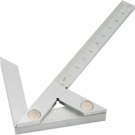 Règle de centrage carrée en acier au carbone – Règle de mesure centrale précise pour menuiserie, équerres d’atelier 10 × 7 cm (1/4)