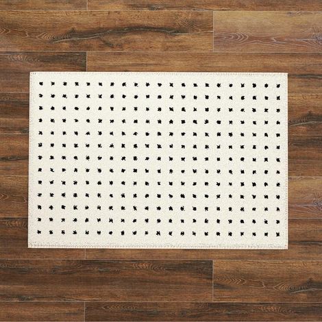 Tapis de bain à carreaux, absorbant, antidérapant, doux au toucher, paillasson de toilettes, tapis carré pour la maison - 40 x 60 cm (1/3)
