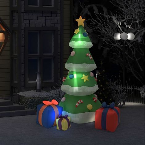 Sapin de Noël gonflable avec LED Int/Ext-Décoration de Fête pour Noël 240 cm 235610 (1/5)