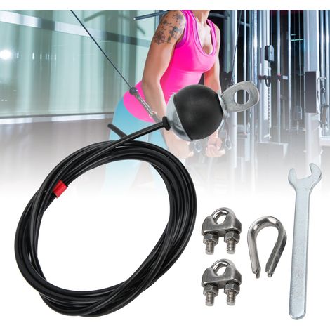Câble d'acier ajustable pour système de poulie de fitness, 3 mètres