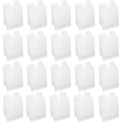 Lot de 20 inserts anti-vibrations pour radiateur, 10 x 14 mm, supports de radiateur pour plaque de radiateur, crochets de radiateur, étui de protection blanc (1/5)