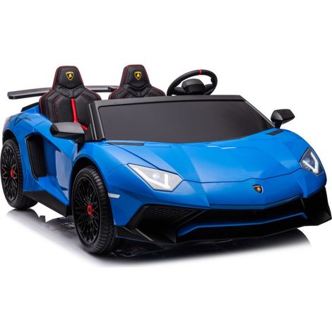 Macchina Elettrica per Bambini Lamborghini Blu Aventador SVJ BIG Full (1/4)