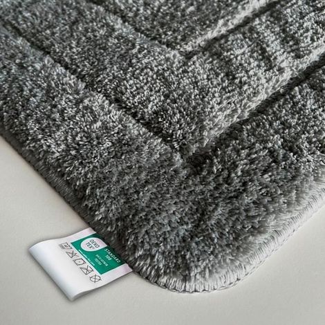 Tapis de bain Atlantis Rectangulaire Dos antidérapant Gris foncé 40 x 60 cm (1/4)