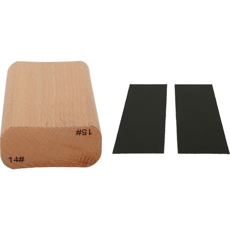 Bloc de ponçage à rayon de courbure pour luthier, outil de nivellement des frettes de touche de guitare (14 et 15 pouces). (1/5)