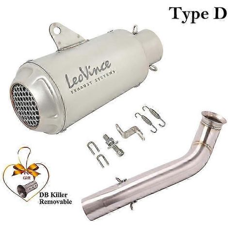 Système d'échappement pour moto, silencieux en fibre de carbone modifié, tube intermédiaire avec DB Killer, pour Husqvarna Svartpilen Vitpilen 701 (Type D) (1/5)