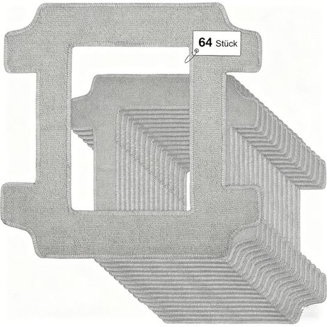 Lot de 64 Lavettes Microfibre pour Ecovacs Winbot W2S Omni, 26 x 25 cm, Robot Laveur Vitres, Rechange... (1/5)