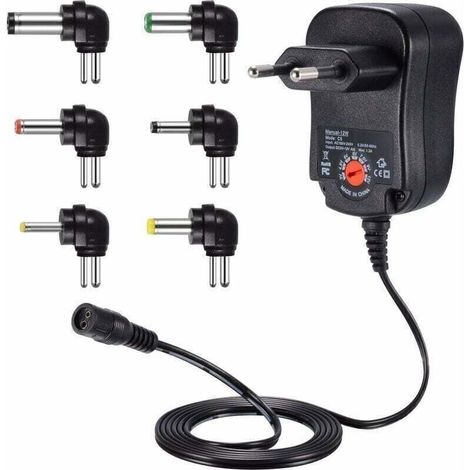 12W Adaptateur Alimentation Universelle 3V 4,5V 5V 6V 7,5V 9V et 12V, Chargeur Secteur Transformateur DC 220V pour VTech Kidimagic Starlight Kidi LightShow Party Sorio 1 2 3S 3 MobiGo Genius -