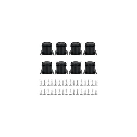 Pied De Meuble Réglable - Acier Inoxydable Noir 50 Mm - Pour Canapé Table Basse Armoire - Lot De 8 (1/5)