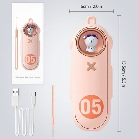 Chauffe Main Rechargeable 5000mAh,Chaleur immédiate Chauffe-Main Electrique,Reutilisable USB Batterie Externe,Cadeaux pour filles (1/4)
