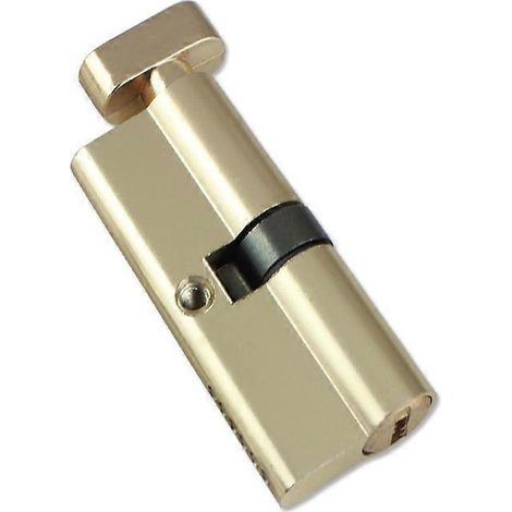 Euro 40T/40mm messing cilinder, 80mm sleutelknop/cilinder met 5 horizontale messing sleutels, anti-picking, anti-boor, anti-slam, anti-schok, gepolijste messing afwerking. (1/3)
