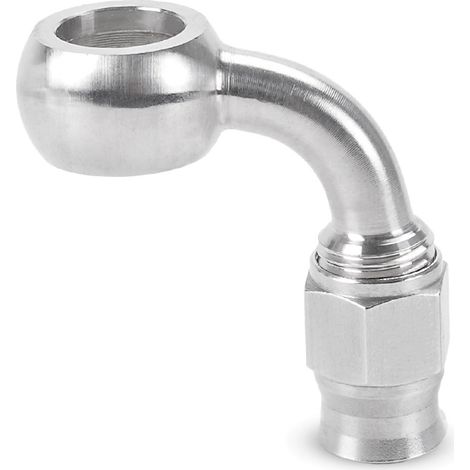 AN3 Teflon stainless steel connector, 0°, 28°, 45°, 90° universal quick connector for brake lines - - 90° (1/4)