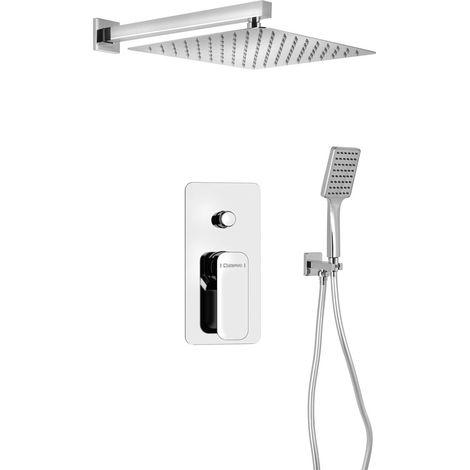 Set de douche à encastrer SPY avec mitigeur à levier, 2 sorties, chromé (1/2)