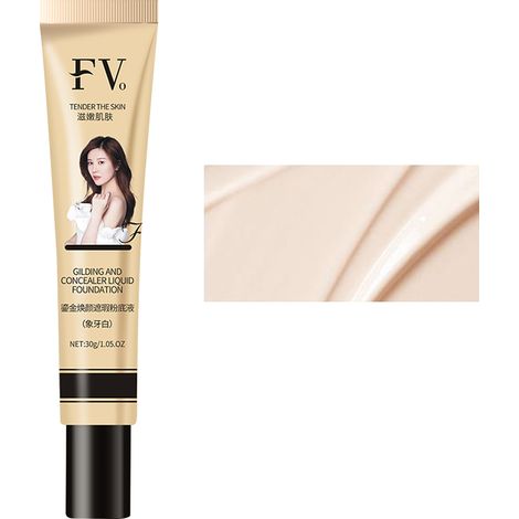 Fond de teint liquide waterproof longue tenue, couvrant 30g, anticernes hydratant (1/5)