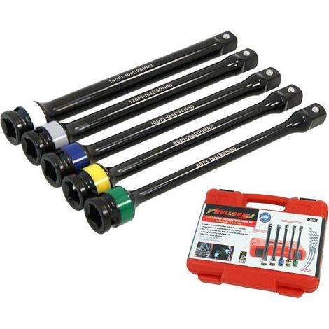 Neilsen 5pc 1/2" Dr Torque Limiting Sticks Socket Extension Bars 65-140 ft-lbs (1/2)