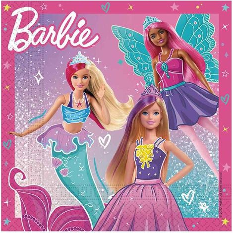 Tovaglioli di carta Barbie Fantasy 33x33 cm, 20 pezzi