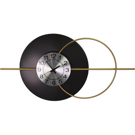 Schwarze Goldmetalluhr 86,4x6,4x45,1 cm