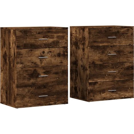 Credenza buffet cassettiera mobile contenitore organizer cucina soggiorno soggiorni set da 2 60 x 39 x 80 cm derivati del legno marrone 020036747