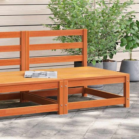 vidaXL Divano Senza Braccioli da Giardino Marrone Cera 70x70x67cm