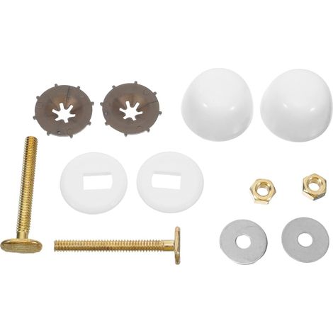 capuchons et rondelles de fixation métalliques pour WC kit (1/5)