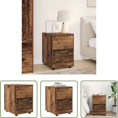 Altholz Schrank - Aufbewahrungsschrank Altholz 40 x 48 x 57 cm Holzwerkstoff (1/5)