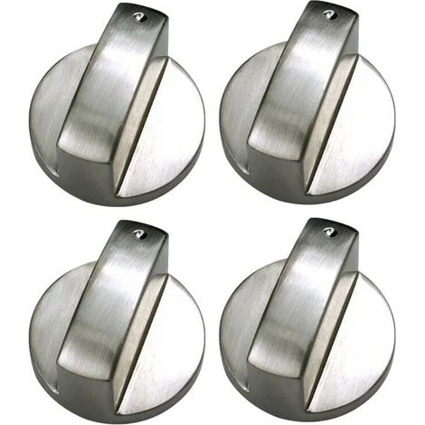Knob De Commande - Fonte En Alliage De Zinc - Pour Plaque De Cuisinière Gaz Et Four - Diamètre De Tige 6 mm Ou 8 mm - Lot De 4 (1/5)