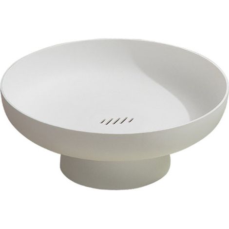 Frutero, Base extraíble, Plástico, 26,5 x 26,5 x 11,5 cm, Ideal para guardar aperitivos, melones y otras frutas secas, Blanco (1/5)