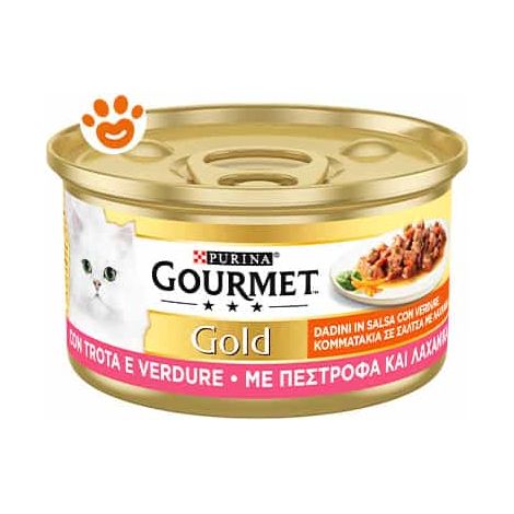 Purina Cat Gourmet Gold Dadini Salsa Trota alla Marinara - Lattina 85 Gr -