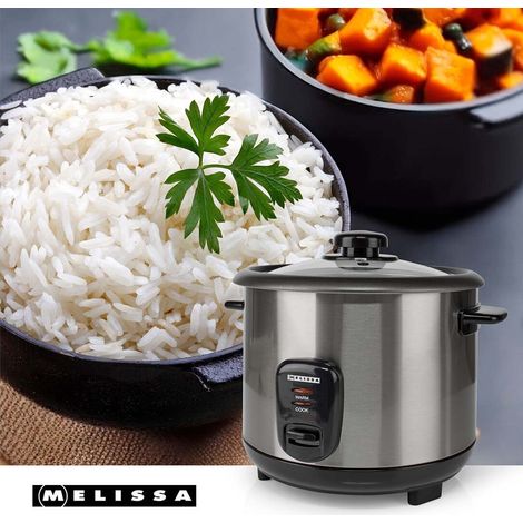 MELISSA Reiskocher / 1,5 l / 500 W / Antihaftbeschichtung / Abnehmbare Schüssel / Dampfgareinsatz / Warmhaltefunktion / Automatische Abschaltung