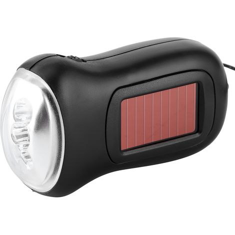 Lampe torche LED dynamo rechargeable à énergie solaire et à manivelle pour le camping en plein air (1/5)