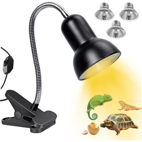 Lampe Chauffante Tortue avec 3 Ampoules UVA UVB 25W 50W Lampe rapport qualité-prix top vente top vente (1/5)