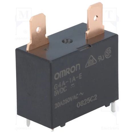 Relè 5vdc 1cto aperto a riposo Spst-no 20a/250vdc Omron G4a-1a-e-5vdc