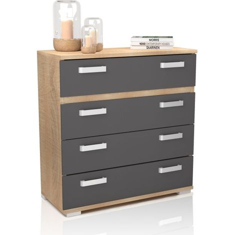 Cómoda Ataneq Cambria - Grafito (ancho) x 89,6cm (alto) (1/5)